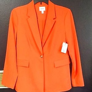NINE WEST Neon Orange Blazer, Size 12